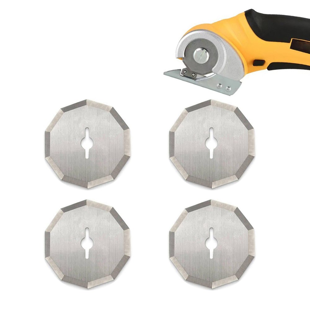 4-Pack Replacement Rotary Blades Compatible with Worx WX082L 4V Silver