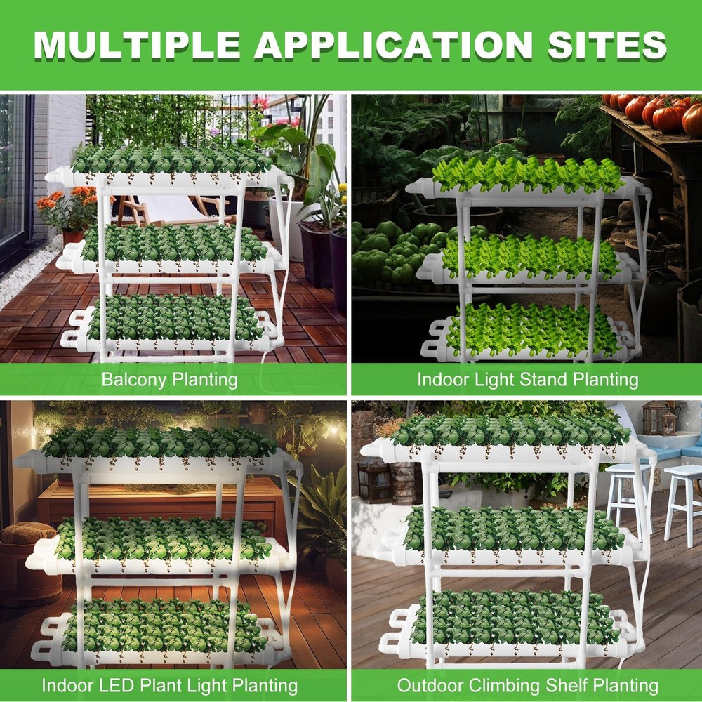 Hydroponic Grow System 3 Layer 108 Planting Sites Hydroponic Growing Kit