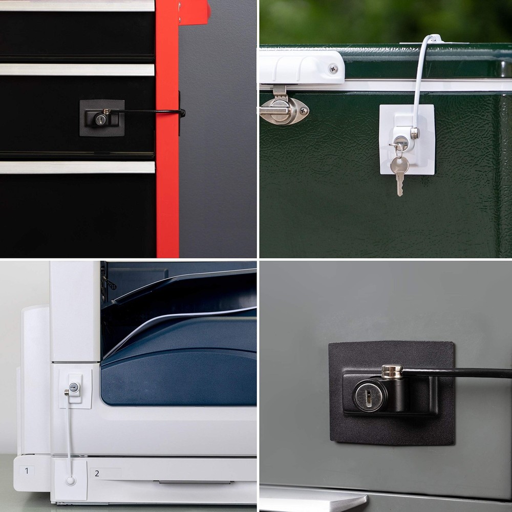 2-Pack Premium Refrigerator Lock with Built-in Keyed Lock (2-Pack White)