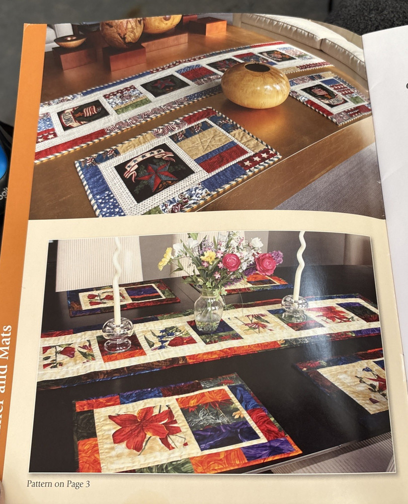 Rare Designs by Lavender Line PANELS & PRINTS Quilt Pattern 2009 bk