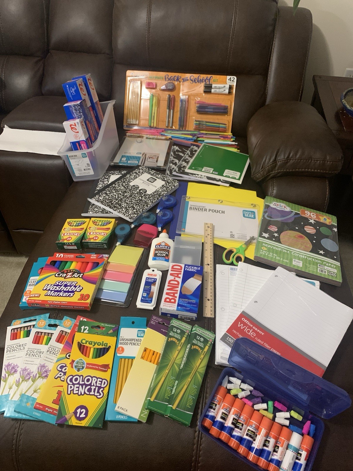 Ultimate Back to School Supply Bundle Kit 180 Items Elmer Ticonderoga Bic etcNEW