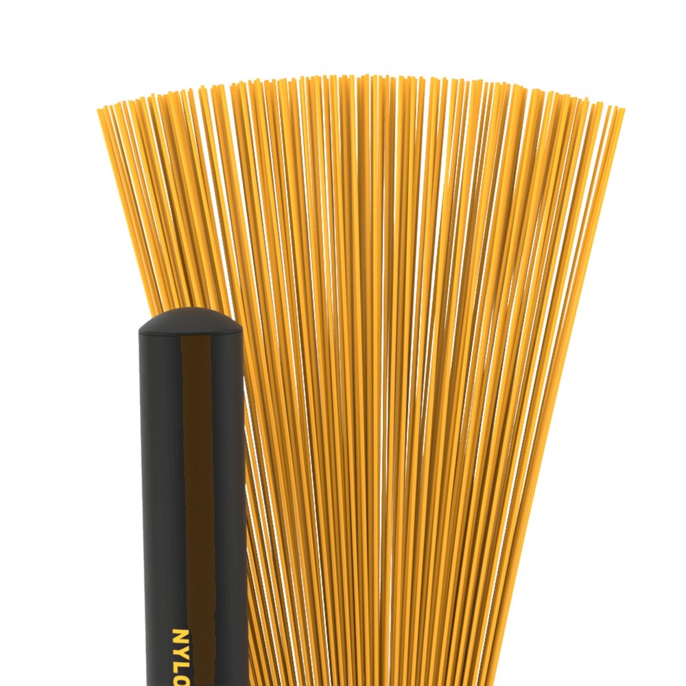 ProMark Light Nylon 5B Retractable Brushes, Black/Yellow