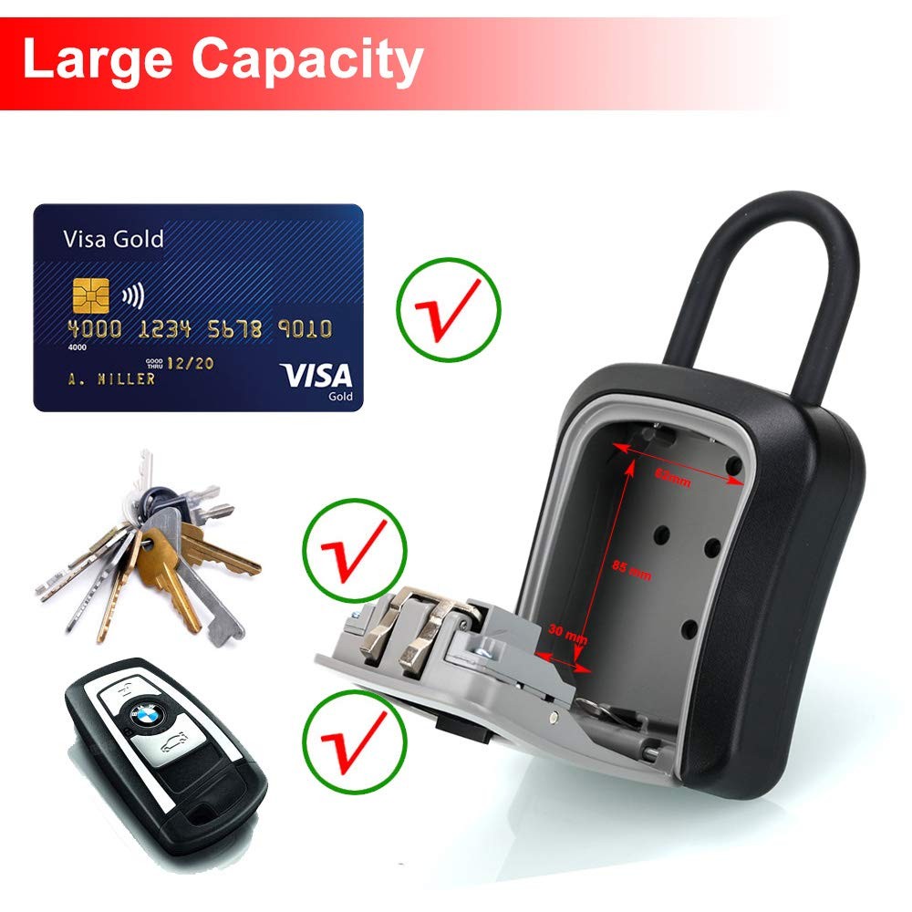 Key Lock Box, Combination Lock box with Code for House Key Storage, Combo Doo...