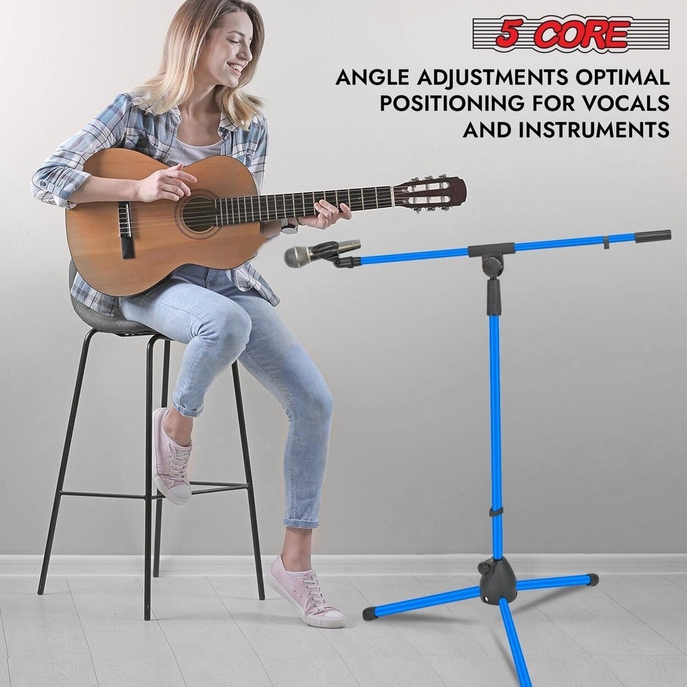 5Core Tripod Mic Stand 2Pcs Adjustable Holder Floor Microphone Boom Arm