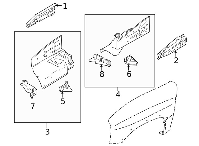 Genuine GM Wheelhouse Panel Extension 91174841