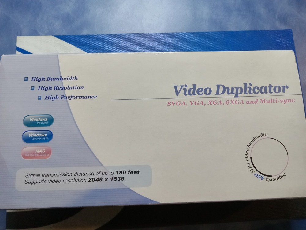 VIDEO DUPLICATOR (SVGA, VGA, XGA, QXGA and Multi-sync)