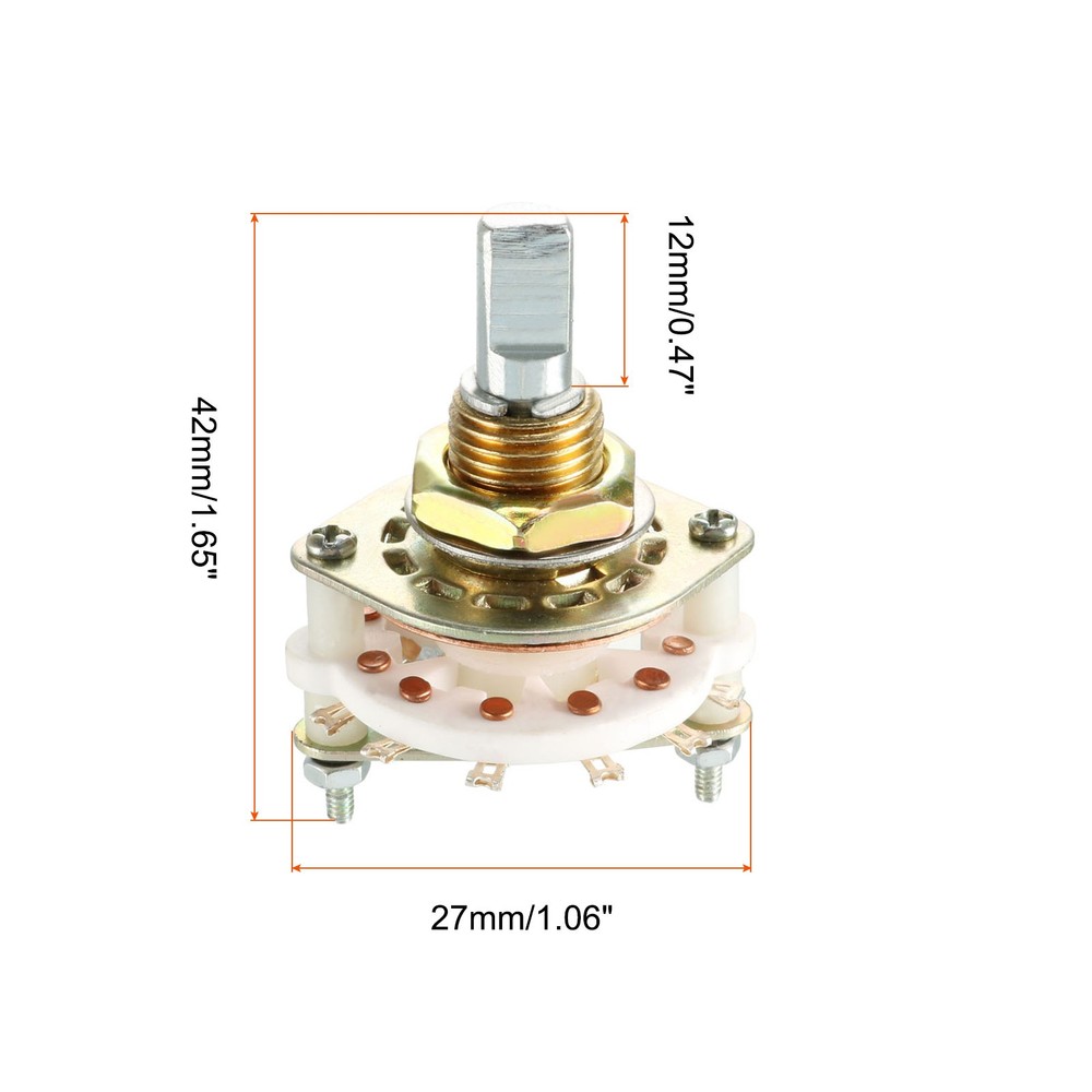 Band Selector Rotary Switch 1P6T 1 Pole 6 Throw 1 Deck