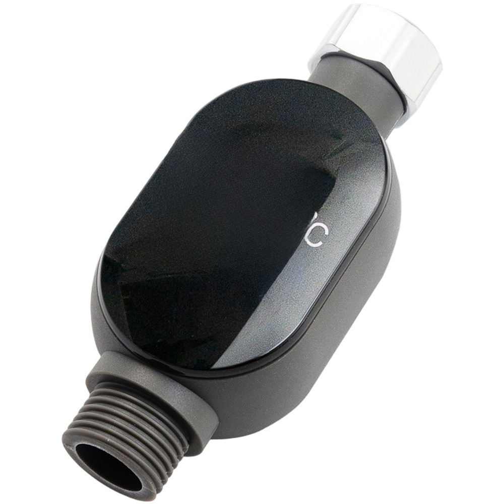 Hydroelectric Powered Shower Thermometer with Large LED Digital Screen Display