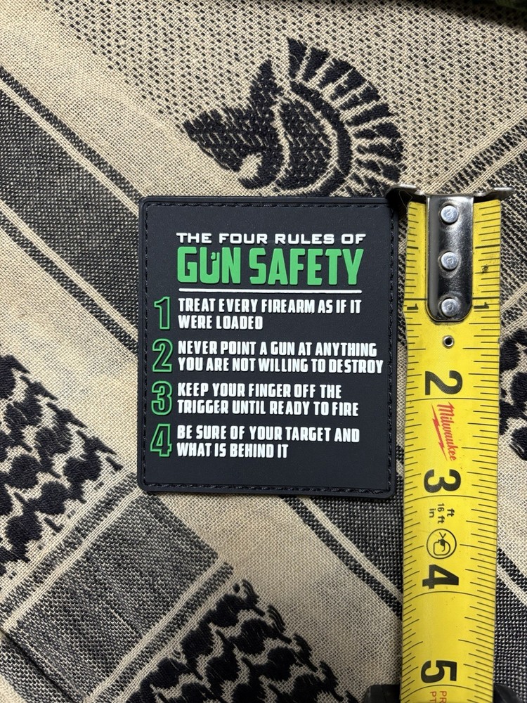 PvC Gun Safety Morale Tactical Hook And Loop Patch High Quality 3d