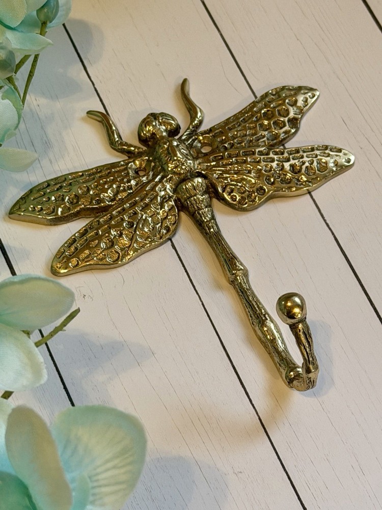 Solid Brass Dragonfly Wall Hook Decorative Dragon Fly Hooks Towel Robe Hooks