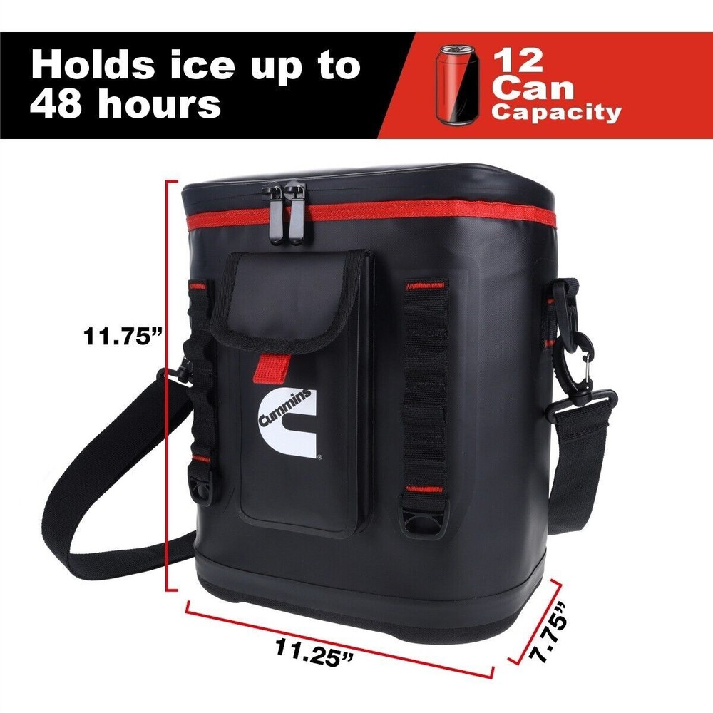 Cummins Diesel 12 Can Double Laminated with Strap Cooler