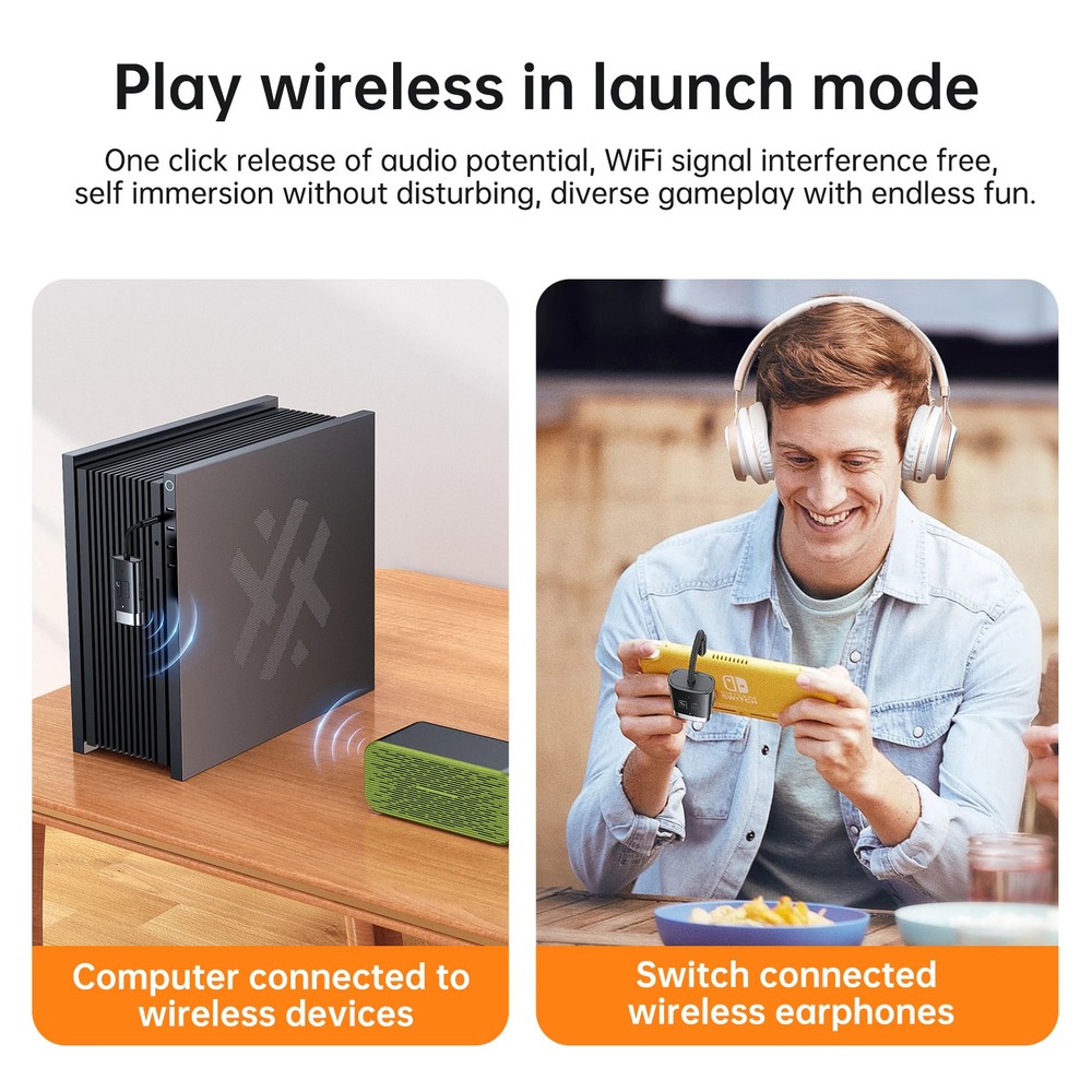 2 IN 1 Aux Audio Adapter Wireless Bluetooth 5.4 Transmitter Receiver For Car TV