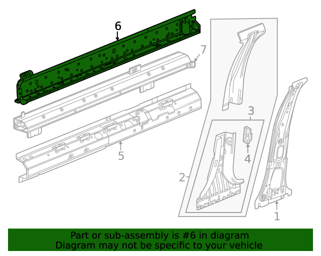 Genuine GM Outer Rocker Panel 86544438