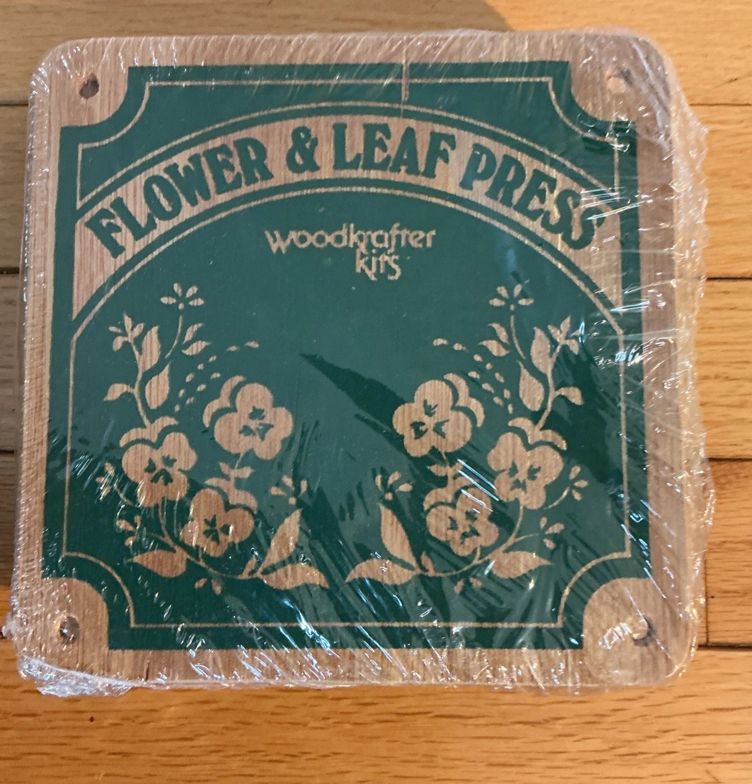 Vintage Flower & Leaf Press 7”x 7” Woodcrafter Kits NEW Sealed