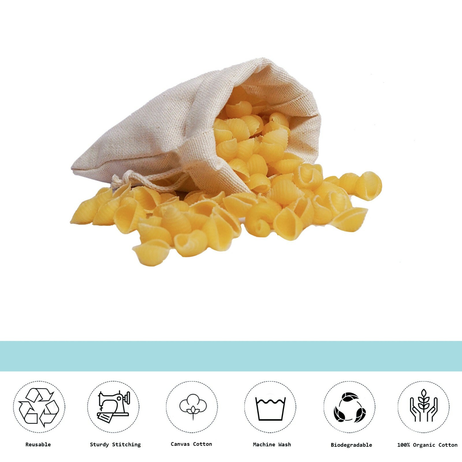 Biglotbags - Premium Canvas Cotton Double Drawstring Reusable Muslin Bags