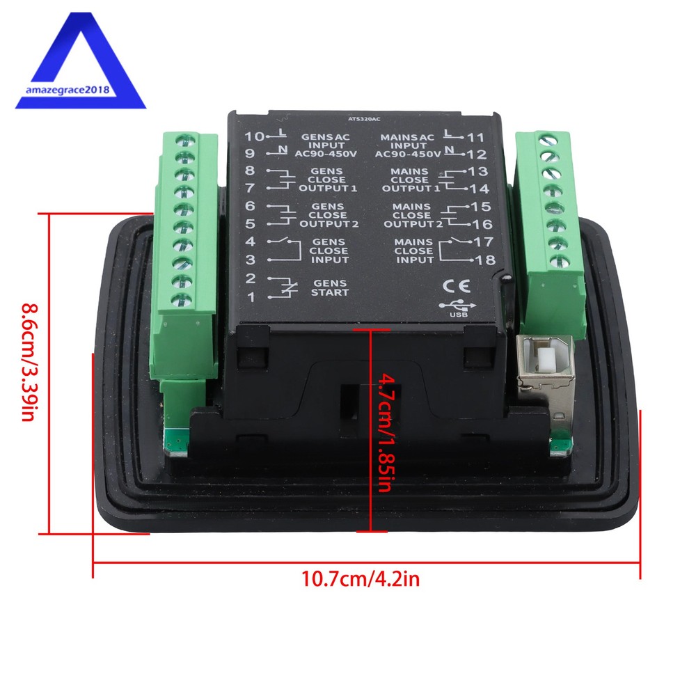 1PC Controller Panel ATS320AC Generator ATS Module design LCD screen USB Port