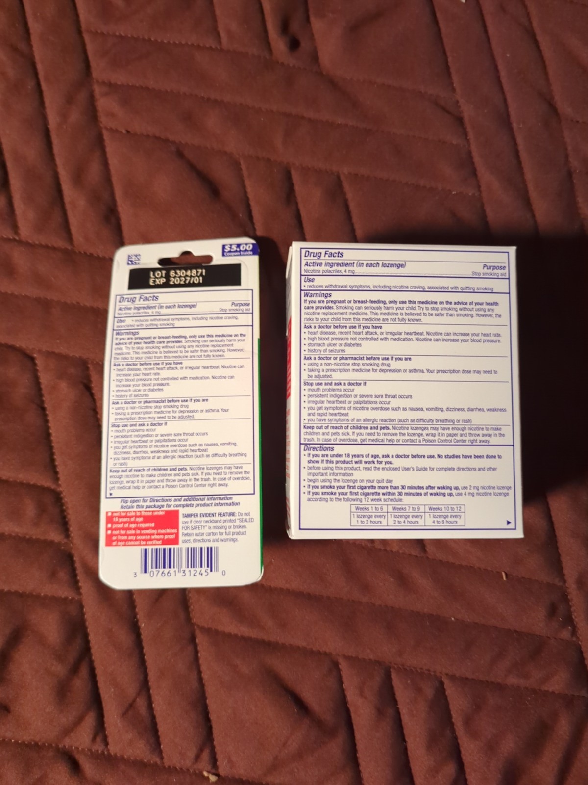 101 Nicorette Mini Nicotine Lozenges Stop Smoking Aid 4mg Peppermint