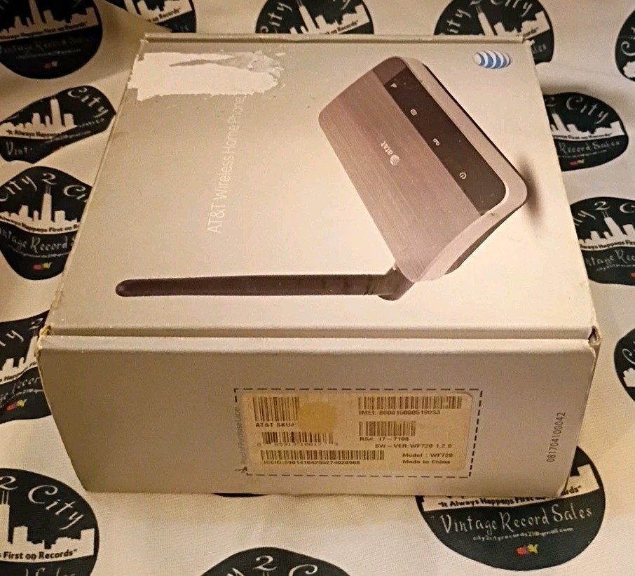 AT&T Wireless Home Phone Base Model WF720 Silver Open Box Complete