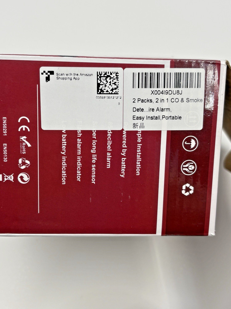 Household CO & Smoke Alam 2-Pack