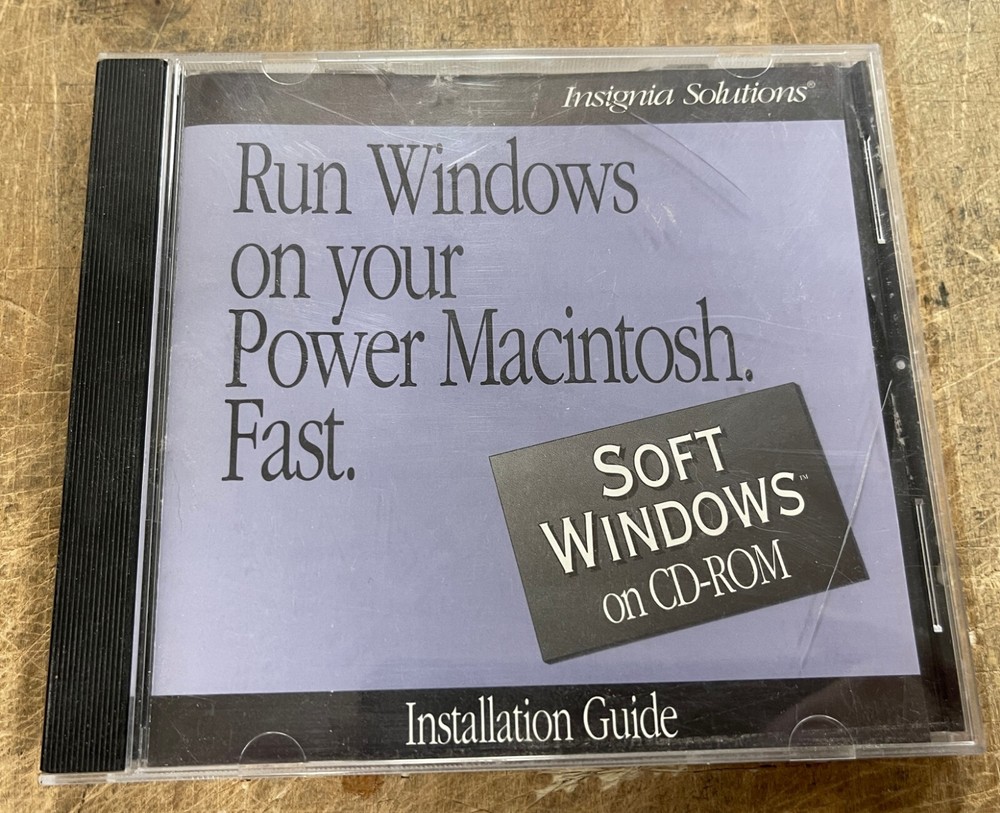 Insignia Solutions SOFT WINDOWS on CD-ROM for Power Macintosh