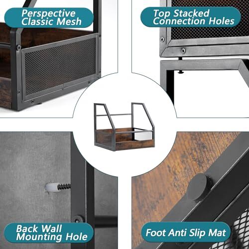 Vinyl Record Storage Pack Record Holder Wall Mount, Stackable Vinyl Holder 2