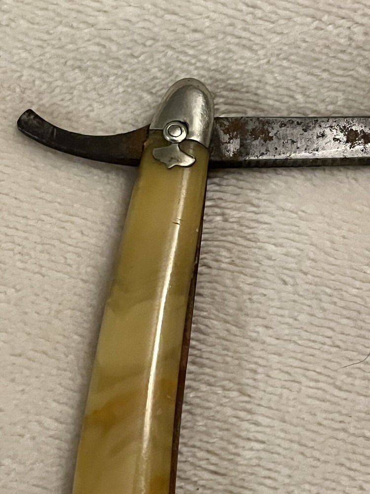 Antique J. Swiss Straight Razor Bakelite Handle?
