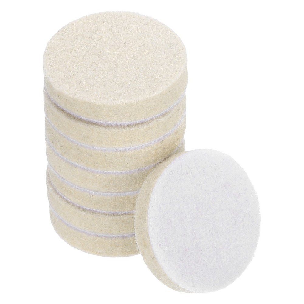 2-Inch Wool Polishing Pad Hook and Loop Buffing Wheel 8Pcs