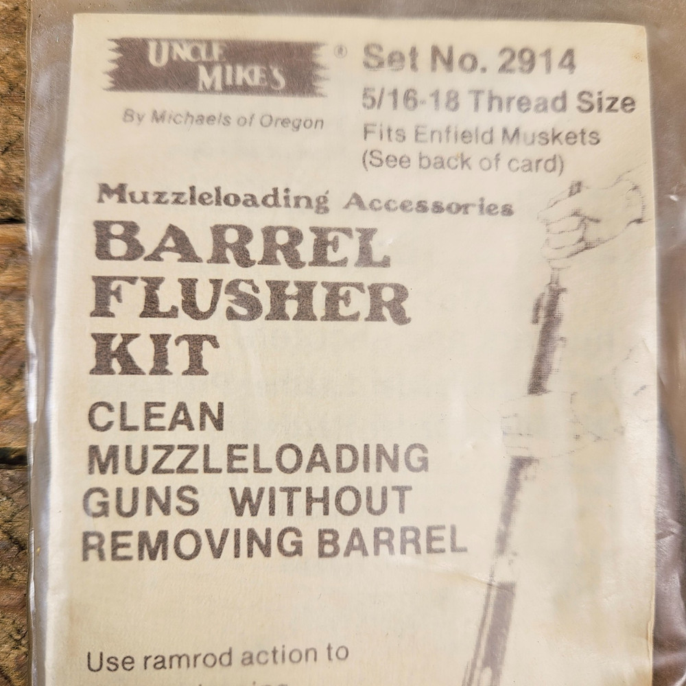 Vintage Uncle Mike’s Barrel Flusher Kit 2914 Muzzleloader 5/16-18 Cleaning Tool