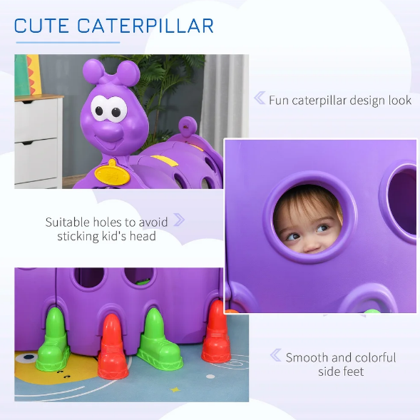Play Kid Caterpillar Climbing Structure Tunnel Crawling Day Care In Out Door Fun