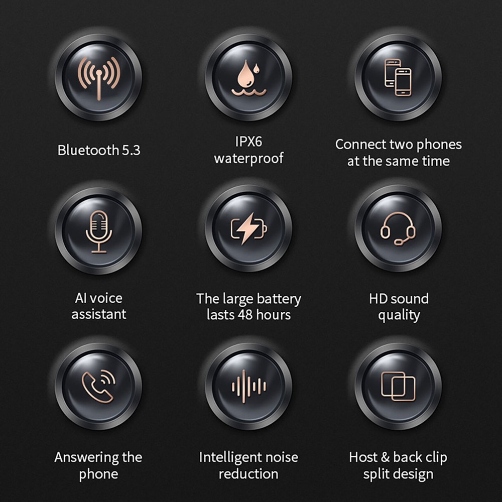 Motorcycle Helmet Headset Intercom Wireless Bluetooth Headphone HiFi Waterproof