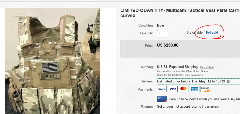 Multicam Tactical Vest Plate Carrier With Plates- 2 10x12 curved Plates