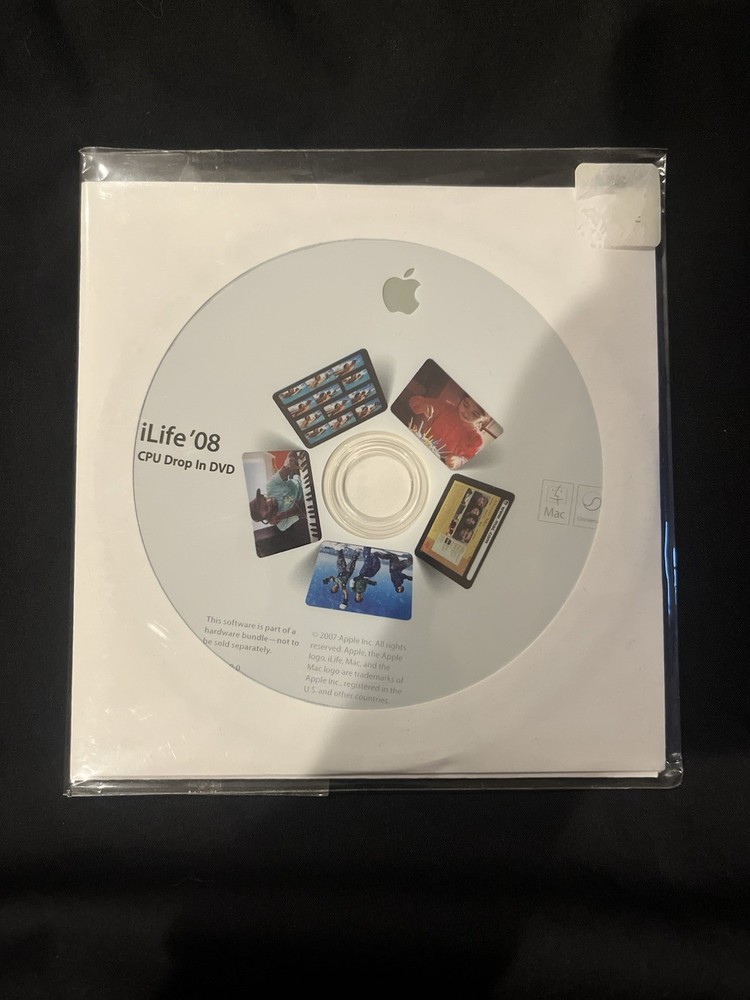 iLife Pages Keynote Numbers 08 CPU Drop in Kit Macintosh Mac Software Disc 2007