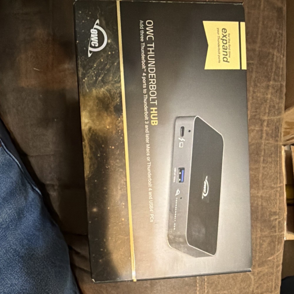 OWC Thunderbolt Hub Docking Station Thunderbolt 4 USB-A Black Gray