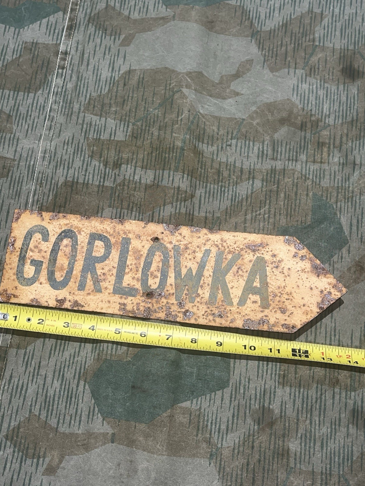 WW2 German Original Gorlowka Road Sign