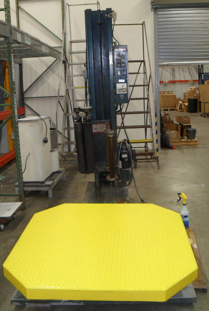 LANTECH STS-80LB Semi-Automatic Stretch Wrapper USED 48" platform 110 V