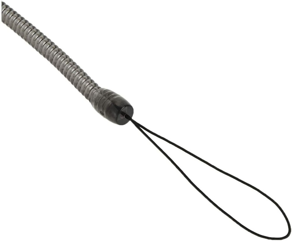 COILED CLIP LANYARD, ELASTOMER W/NYLON