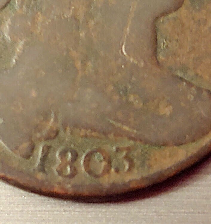 1803 Large Cent Draped Bust VG - Affordable Coin - C8557