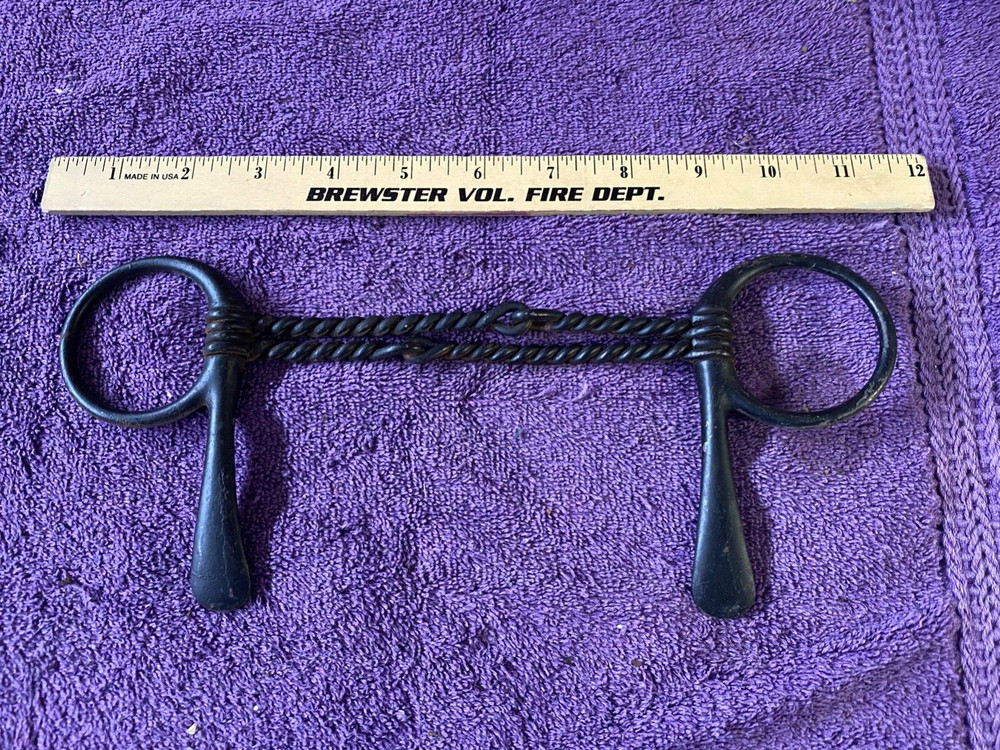 Vintage Horse Bit Never Rust Brass Double Loop Adjusting Snaffles