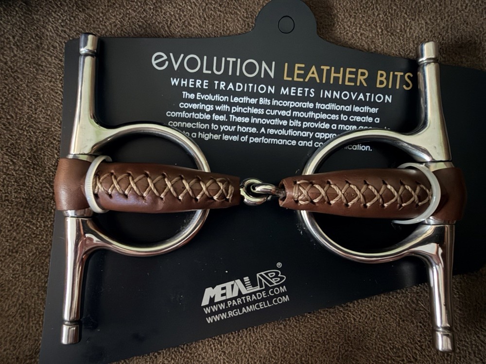 Metalab Evolution Leather Full Cheek Pinchless Snaffle Bit 5 inch