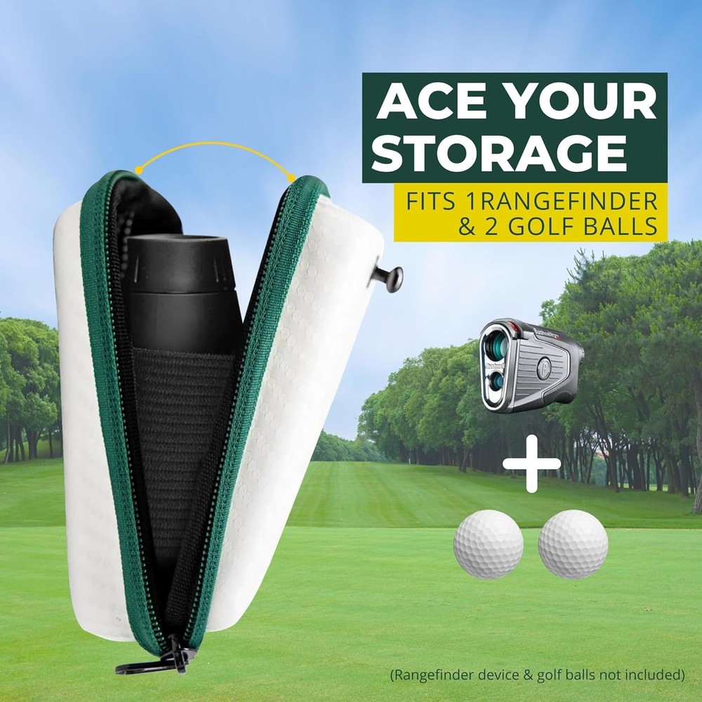White Golf Range Finder Case - 100% Compatible with Most Rangefinders Brands:...