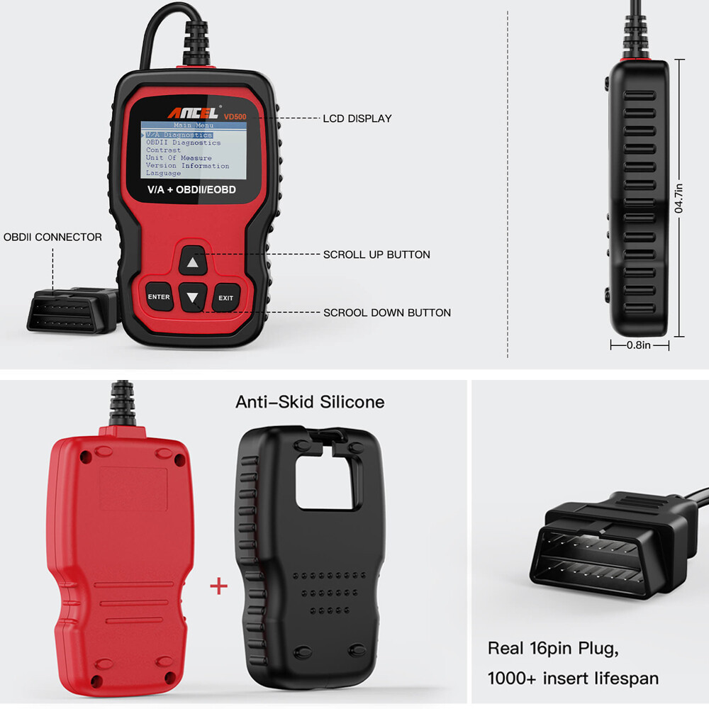 OBD2 Fault Code Reader Scanner Engine ABS SRS EPB Oil Reset Car Diagnostic Tool