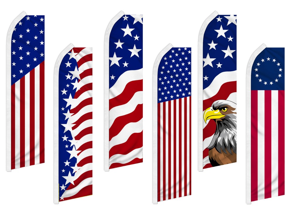 USA Swooper Feather Flutter Flag Large US Flags