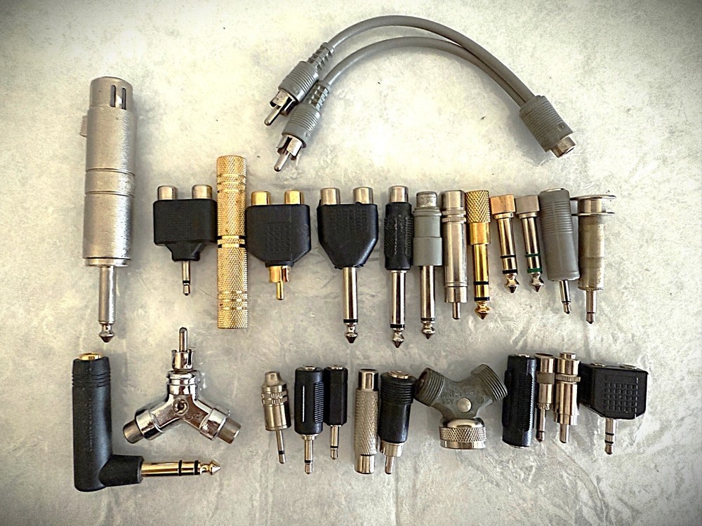 AWESOME Audio Plug Adapter Collection! 26 items-RCA, Phono, Switchcraft (V2)
