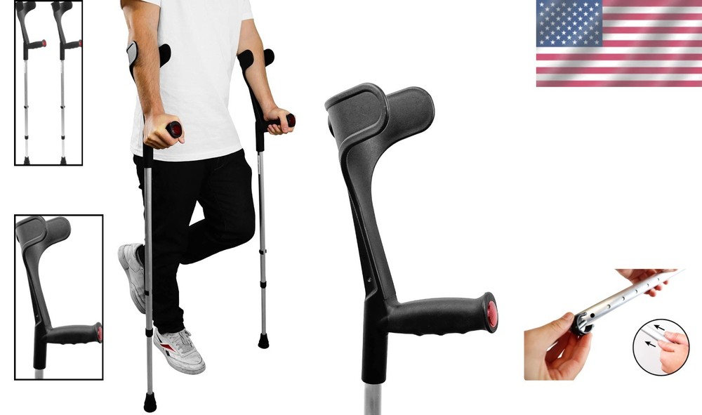 Quality Aluminium Elbow Crutches 2 Units