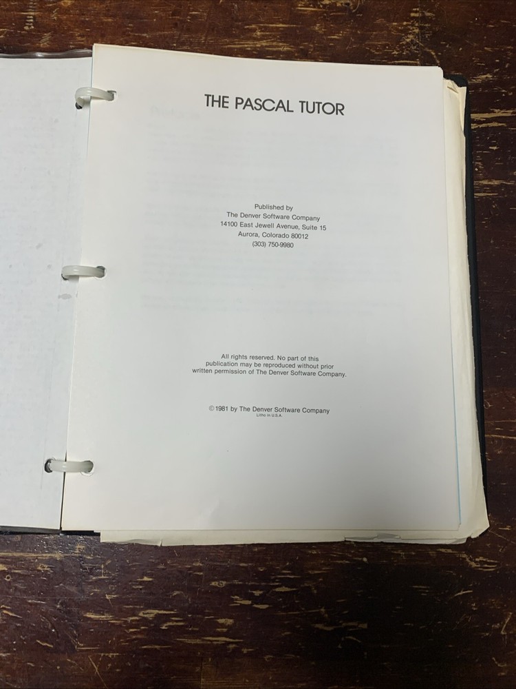 Pascal Tutor Apple II Computer Disks School Kit