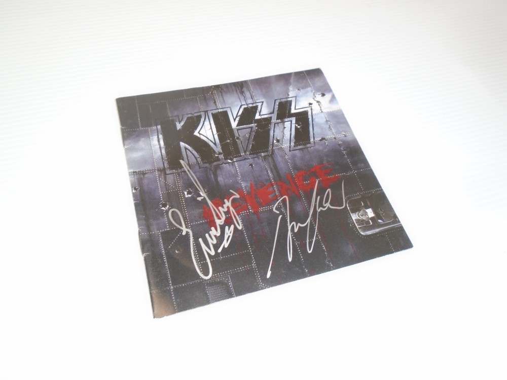 KISS ERIC SINGER BRUCE KULICK SIGNED AUTO AUTOGRAPHED CD BOOKLET - INSERT ONLY