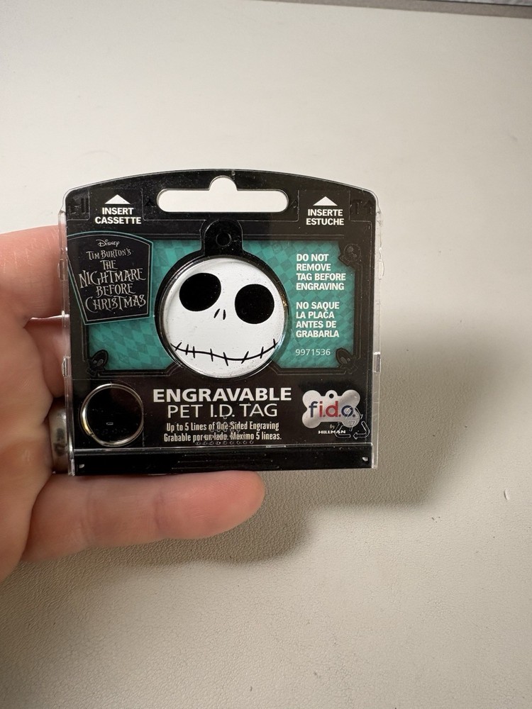 Disney Nightmare Before Christmas Engravable Pet Tag
