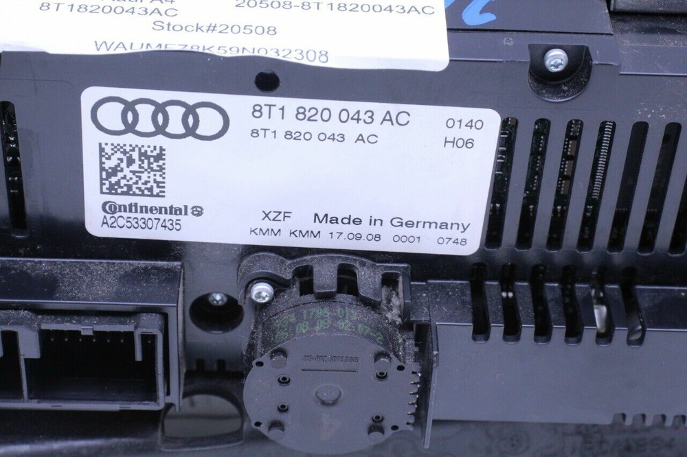 2009-2010 Audi A4 A5 S4 S5 Climate Temperature Control Panel OEM
