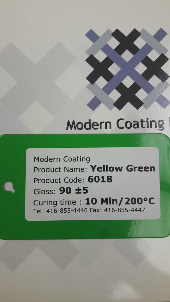 Yellow Green RAL6018 Polyester Powder Coating 1LB