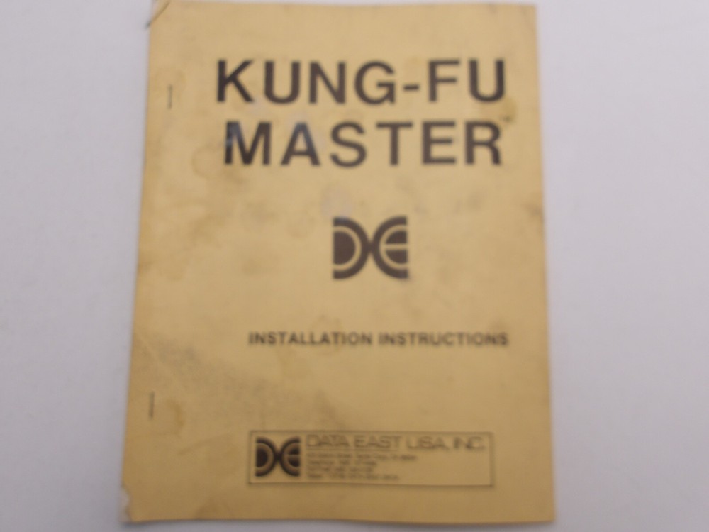 Data East: Kung-Fu Master- Installation Instructions w/Schematics
